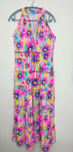 Style 1-2736293888-149 Beachtime Pink Size 12 Plus Size Straight Dress on Queenly