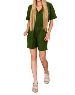 Style 1-2766905411-1464 ZENANA Green Size 28 Pockets Plus Size Jumpsuit Dress on Queenly