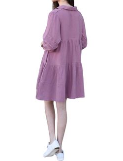 Style 1-2821147318-611 Easel Purple Size 16 Plus Size Pockets Sleeves Cocktail Dress on Queenly