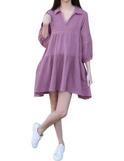 Style 1-2821147318-920 Easel Purple Size 24 Sleeves Pockets High Neck Cocktail Dress on Queenly