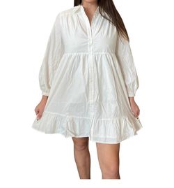 Style 1-2848701308-149 Aureum White Size 12 Summer Plus Size Sleeves Cocktail Dress on Queenly