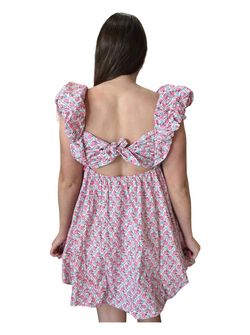 Style 1-2850075268-149 Meet Me in Santorini Pink Size 12 Mini Print Cocktail Dress on Queenly