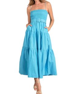 Style 1-2896707562-149 ELAN Blue Size 12 Free Shipping Pockets A-line Straight Dress on Queenly