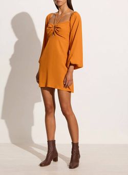 Style 1-290703304-149 FAITHFULL THE BRAND Orange Size 12 Mini Sorority A-line Plus Size Cocktail Dress on Queenly