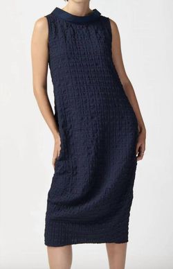 Style 1-3023441786-1901 Joseph Ribkoff Blue Size 6 Free Shipping Pockets Cocktail Dress on Queenly