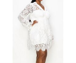 Style 1-3096384310-1464 RoseVelvet White Size 28 Sorority Rush Cocktail Dress on Queenly