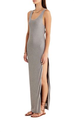 Style 1-3203519055-74 RUMER Gray Size 4 Polyester Military Floor Length Straight Dress on Queenly