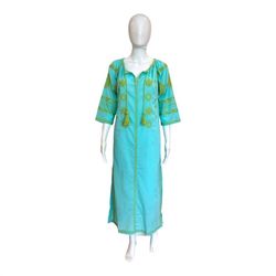 Style 1-3370471994-1691 GRETCHEN SCOTT Green Size 16 V Neck Turquoise Speakeasy Sleeves Cocktail Dress on Queenly