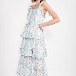 Style 1-3386625468-74 En Saison Blue Size 4 Tall Height Free Shipping Cocktail Dress on Queenly