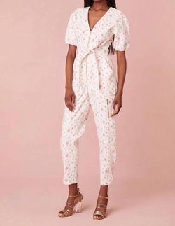 Style 1-3395664102-74 LoveShackFancy White Size 4 Floor Length Free Shipping Jumpsuit Dress on Queenly