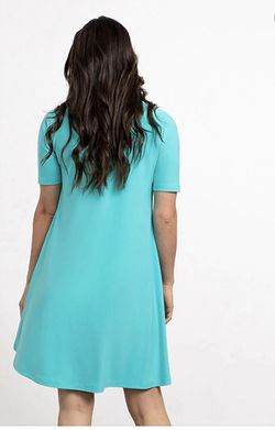 Style 1-3440429993-1498 Sympli Blue Size 4 Polyester Turquoise Spandex Pockets Sorority Cocktail Dress on Queenly