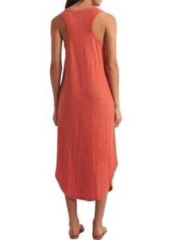 Style 1-3632506141-149 Z Supply Orange Size 12 Prom Jersey Plus Size Cocktail Dress on Queenly