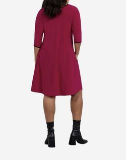 Style 1-3910311726-397 Sympli Pink Size 14 Magenta Pockets Plus Size Cocktail Dress on Queenly