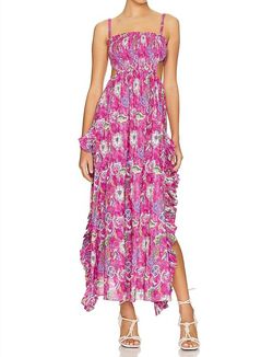 Style 1-41303948-70 CAROLINE CONSTAS Pink Size 0 Side Slit Straight Dress on Queenly