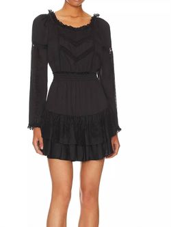 Style 1-4144762367-70 LoveShackFancy Black Size 0 Long Sleeve 1-4144762367-70 Sleeves Cocktail Dress on Queenly