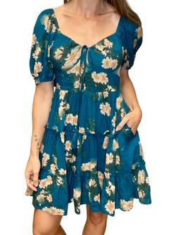 Style 1-4181391193-892 DAVI & DANI Blue Size 8 Casual High Neck Cocktail Dress on Queenly