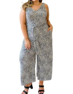 Style 1-44189524-920 Shopin in LA Black Size 24 1-44189524-920 Pockets Polyester Plus Size Spandex Jumpsuit Dress on Queenly