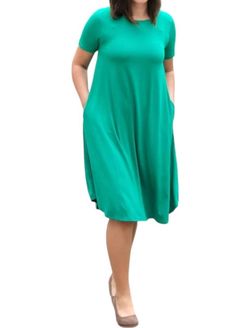 Style 1-677288937-1464 ZENANA Green Size 28 Free Shipping Pockets Cocktail Dress on Queenly