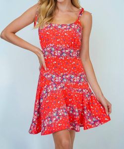 Style 1-853189114-74 White Birch Red Size 4 Spandex Floral 1-853189114-74 Cocktail Dress on Queenly