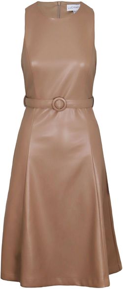 Style 1-865054311-149 LUCY PARIS Brown Size 12 Plus Size A-line Cocktail Dress on Queenly