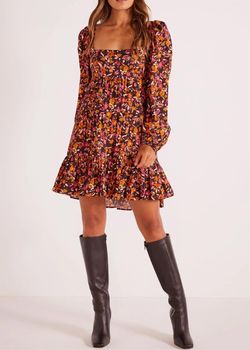 Style 1-889946803-74 MINKPINK Brown Size 4 Tall Height Free Shipping Mini 1-889946803-74 Floral Cocktail Dress on Queenly