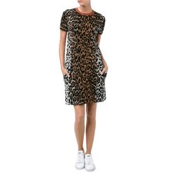 Style 1-92136068-425 Stella McCartney Brown Size 8 Mini 1-92136068-425 Pockets A-line Cocktail Dress on Queenly