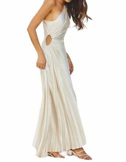 Style 1-947541548-74 DRESS FORUM White Size 4 One Shoulder 1-947541548-74 Engagement Straight Dress on Queenly