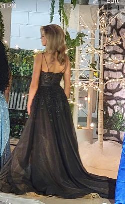 Sherri Hill Black Size 4 Jersey Military Straight Dress on Queenly