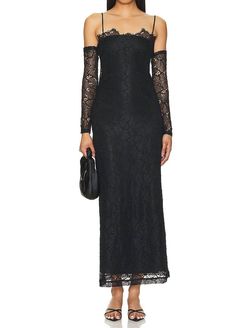 Style 1-1300972734-74 ALEXIS Black Size 4 Lace Military Polyester Straight Dress on Queenly