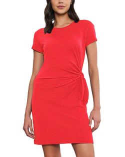 Style 1-1506913966-70 Velvet by Graham & Spencer Red Size 0 Straight Sleeves Cocktail Dress on Queenly