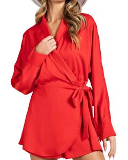 Style 1-1529122038-74 ee:some Red Size 4 Silk Jumpsuit Dress on Queenly