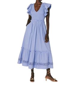 Style 1-1621272974-70 Cleobella Purple Size 0 Free Shipping Light Blue Pockets Cocktail Dress on Queenly