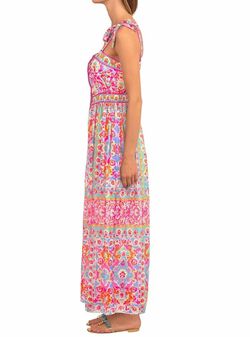 Style 1-1642345589-70 GRETCHEN SCOTT Pink Size 0 Floor Length Polyester Military Pockets Straight Dress on Queenly