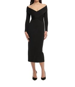 Style 1-1966779512-149 Roland Mouret Black Size 12 Jersey Plus Size Polyester Cocktail Dress on Queenly