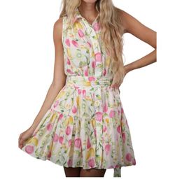 Style 1-2204284079-74 En Saison Pink Size 4 Sorority Summer Belt Cocktail Dress on Queenly