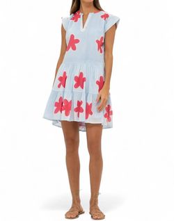 Style 1-2309555958-149 Oliphant Blue Size 12 Print Cocktail Dress on Queenly