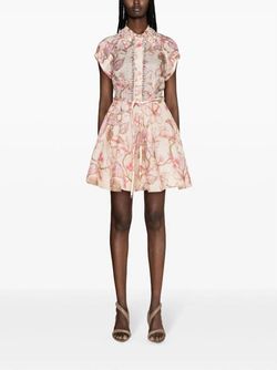 Style 1-2421119050-95 Zimmermann Pink Size 2 Silk Sorority Rush Cocktail Dress on Queenly