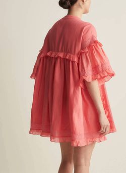 Style 1-2507831882-649 JOSLIN Pink Size 2 Sleeves Pockets Mini Flare High Neck Cocktail Dress on Queenly