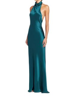 Style 1-2515455045-149 Amanda Uprichard Green Size 12 High Neck Military Plus Size Straight Dress on Queenly