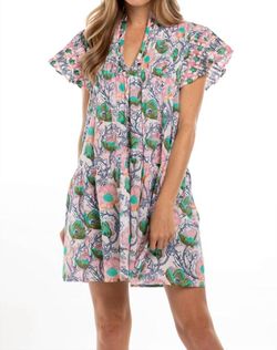 Style 1-2838185626-70 Bindu Pink Size 0 Polyester 1-2838185626-70 Sorority Floral Cocktail Dress on Queenly