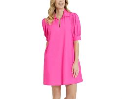 Style 1-2860253675-74 JUDE CONNALLY Pink Size 4 Pockets Spandex Cocktail Dress on Queenly