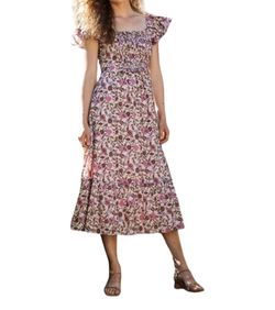 Style 1-3097808122-70 Cleobella Purple Size 0 Square Neck Free Shipping Sleeves Cocktail Dress on Queenly