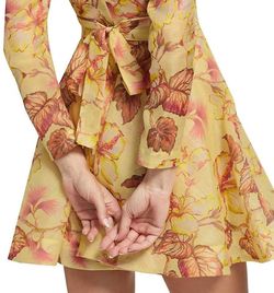 Style 1-3277821874-649 Zimmermann Yellow Size 2 A-line Sorority Mini Cocktail Dress on Queenly