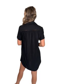 Style 1-329734858-149 Bella Dahl Black Size 12 Tall Height Free Shipping High Neck Cocktail Dress on Queenly