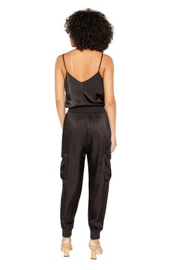 Style 1-3409284708-74 cinq a sept Black Size 4 1-3409284708-74 Pockets Jumpsuit Dress on Queenly