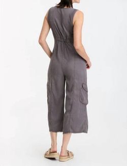 Style 1-3541627077-74 XCVI Gray Size 4 Tall Height Floor Length 1-3541627077-74 Pockets Jumpsuit Dress on Queenly