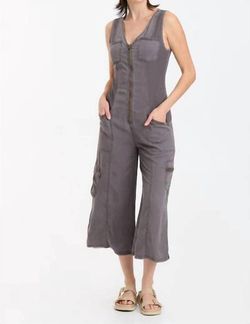 Style 1-3541627077-74 XCVI Gray Size 4 Tall Height Floor Length 1-3541627077-74 Pockets Jumpsuit Dress on Queenly