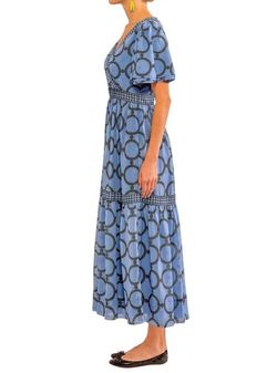 Style 1-3850651337-74 GRETCHEN SCOTT Blue Size 4 Tall Height Free Shipping Pockets Cocktail Dress on Queenly