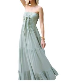 Style 1-4040235482-149 bishop + young Green Size 12 Strapless Free Shipping Straight Dress on Queenly