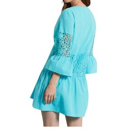 Style 1-446411721-149 Tyler Boe Blue Size 12 Tall Height Mini Bell Sleeves Sorority Cocktail Dress on Queenly